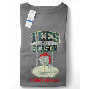 NWT TOMMY BAHAMA Men's Tees The Season Grey Graphic T-Shirt Size XLT